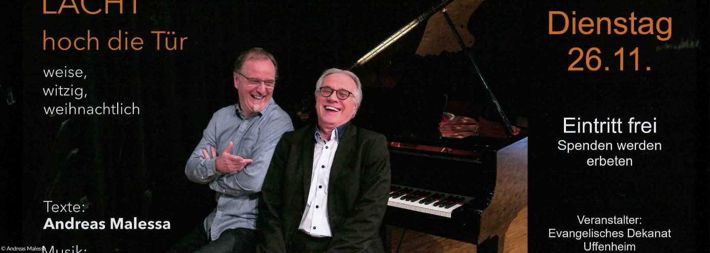 Konzertlesung mit Andreas Malessa und Uli Schwenger am 26.11.24 in Uffenheim