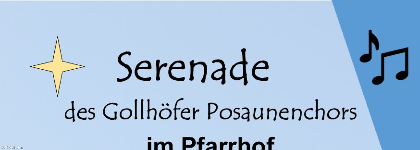 Serenade Posaunenchor Gollhofen am 27.6.26 um 19 Uhr im Pfarrhof