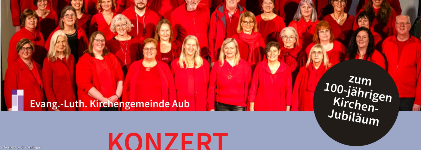 Konzert mit dem Gospelchor Sternenfänger am 25.7.26 um 19 Uhr in der Evang. Kirche in Aub