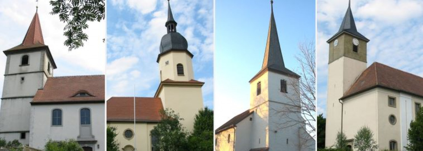 Kirchen in Adelhofen, Auernhofen, Equarhofen und Simmershofen