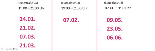 Probentermine easy singing von Januar bis Juni 2025