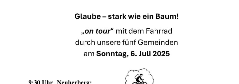 Rund-Radtour durch das Pfarramt Seenheim-Ermetzhofen am 6.7.25