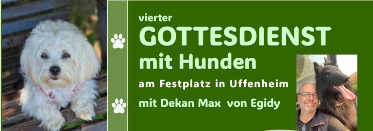 Vierter Gottesdienst mit Hunden am 27.9.26 in Uffenheim am Festplatz
