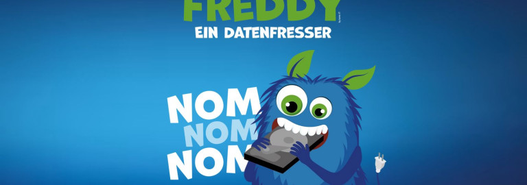 Logo der Handy-Sammelaktiion Freddy-Datenfresser
