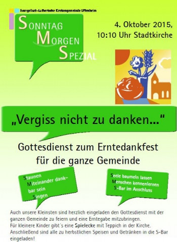 SMS-Gottesdienst "Vergiss nicht zu danken" | Evang ...