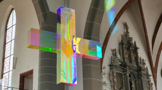 Lichtkreuz von Ludger Hinse in der Stadtkirche Darmstadt #2