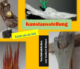 Collage mehrerer Bilder aus der Kunstausstellung 