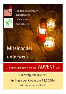 Adventseinstimmung für Frauen am 28.11.2023 um 19:30 Uhr im Haus der Kirche