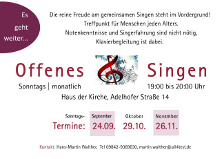Drei Termine im Herbst und Winter 2023