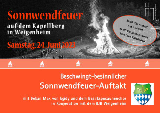 Plakat zum beschwingt-besinnlichen Auftakt mit Dekan von Egidy am 24.6.2023