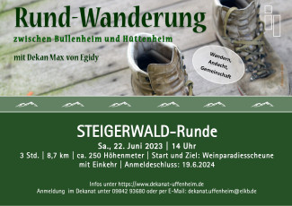 Rundwanderung mit Dekan von Egidy am 22.6.24