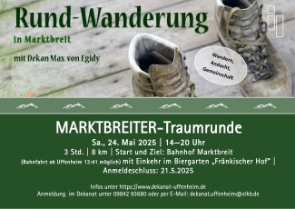 Wanderung in Marktbreit mit Dekan von Egidy am 24.5.25