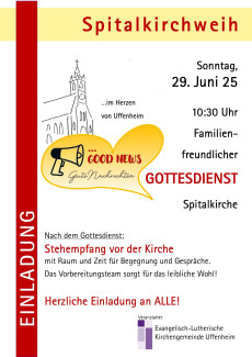 Einladung zur Spitalkirchweih am 29.6.25