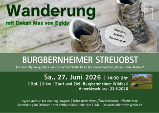 Wanderung mit Dekan von Egidy durch das Burgbernheimer Streuobst am 27.06.2026