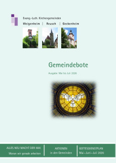 Gemeindebote Weigenheim von Mai bis Juli 2026 mit Gottesdienstplan