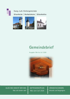 Gemeindebrief Ulsenheim von Mai bis Juli 2026 mit Gottesdienstplan, ohne Jubilare
