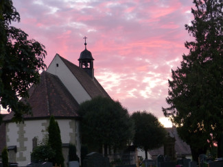 Jobstkapelle beim Sonnenuntergang