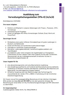 VFA-K-Ausbildungsausschreibung