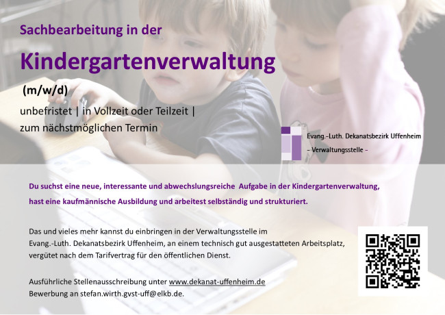 Sachbearbeitung Kindergartenverwaltung