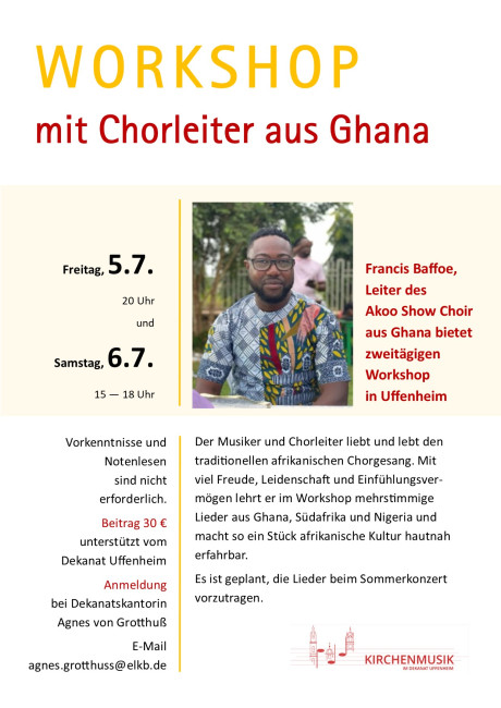 zweitägiger Workshop am 5. und 6.7.24 im Dekanat Uffenheim