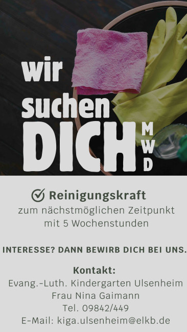 Reinigungskraft KiTa Ulsenheim
