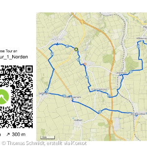 Rad-Rund-Tour mit Geißlingen, Ober- und Unterickelsheim, Gnötzheim, Wässerndorf, Bullenheim, Ippesheim und Herrnberchtheimüber Unterickelseh