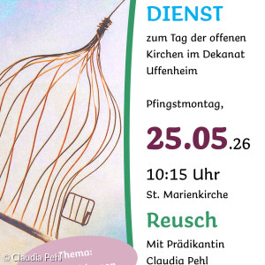 Gottesdienst am Pfingstmontag um 10:15 Uhr in Reusch