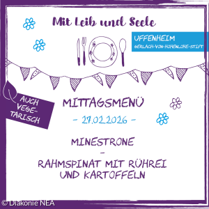 Mittagsmenü Wärmewinter Gerlach-von-Hohenlohe-Stift am 27.2.2026